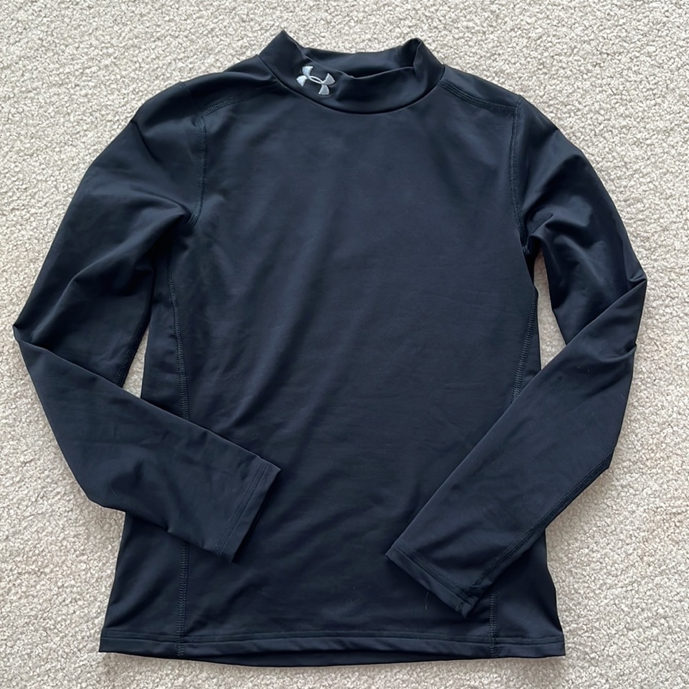 Under Armour ColdGear mock neck shirt, youth large - #1
